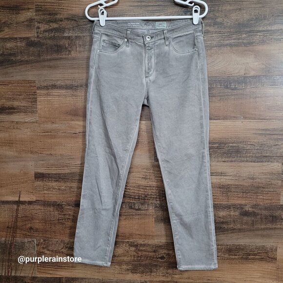 AG Jeans Prima Crop Cigarette 27 Mid Rise Mineral Wash Smokey Green Gray - Picture 1 of 12